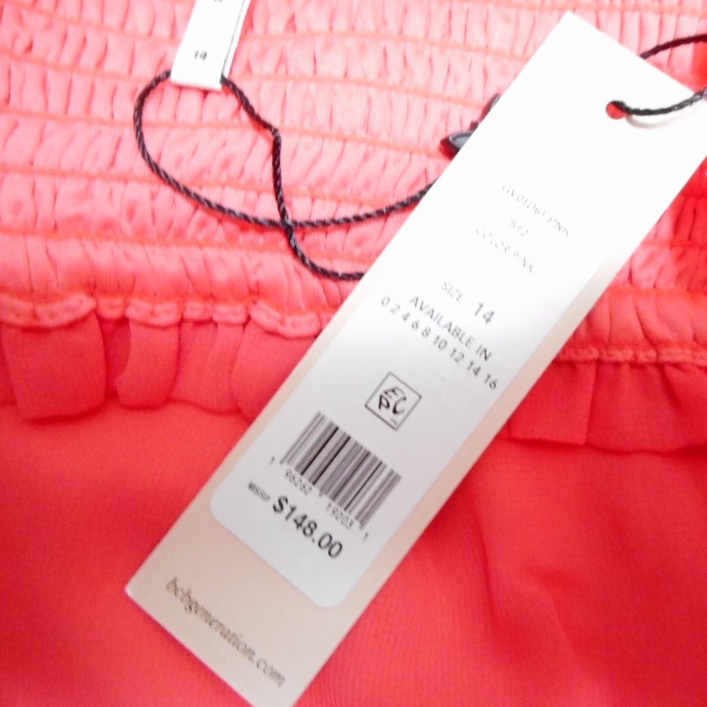 BCBGeneration Barbie Pink Ruffle Dress size 14 - Picture 3 of 4
